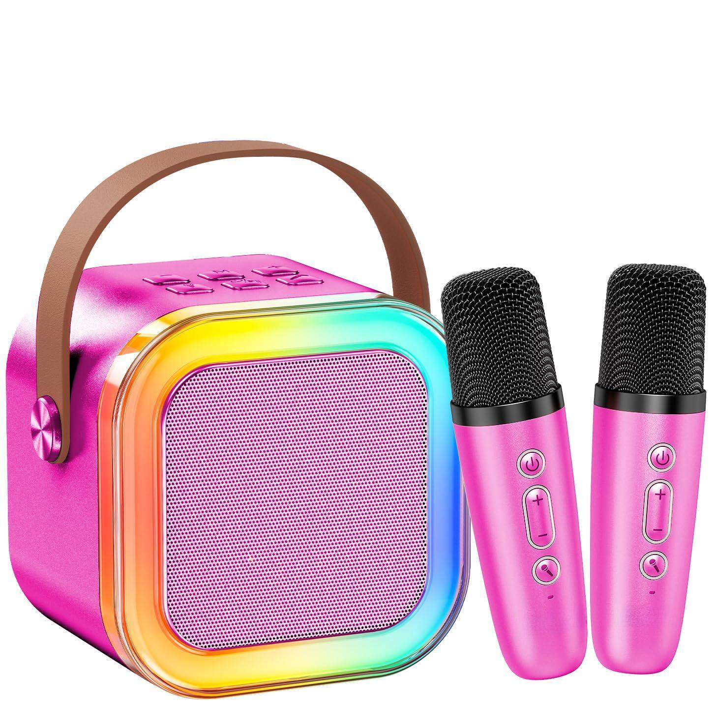 Reds Spade - Karaoke machine for top birthday gifts ideas year old christmas party kids' personal video players - Gold Pink