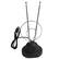 Left. Home Collection - Trisonic Rabbit Ear Indoor TV Antenna with Coax Cable - Black.