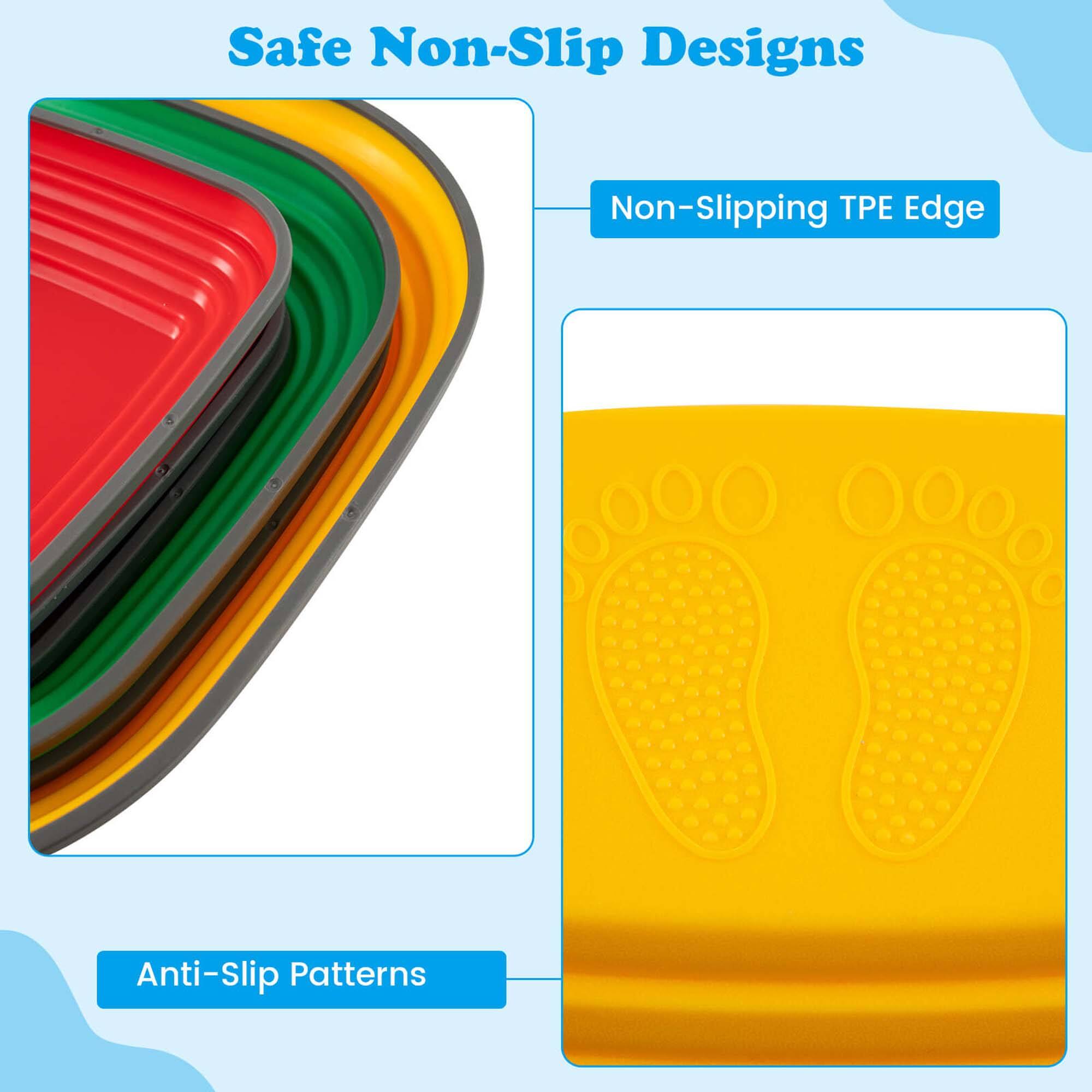 Safe Non-Slip Designs

- Non-Slipping TPE Edge
- Anti-Slip Patterns