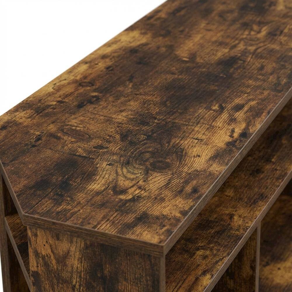 Alt View 4. FurniFact - Gold Corner TV Stand for Up to 55-Inch Screens, Rubberwood & Walnut Veneers - Gray.