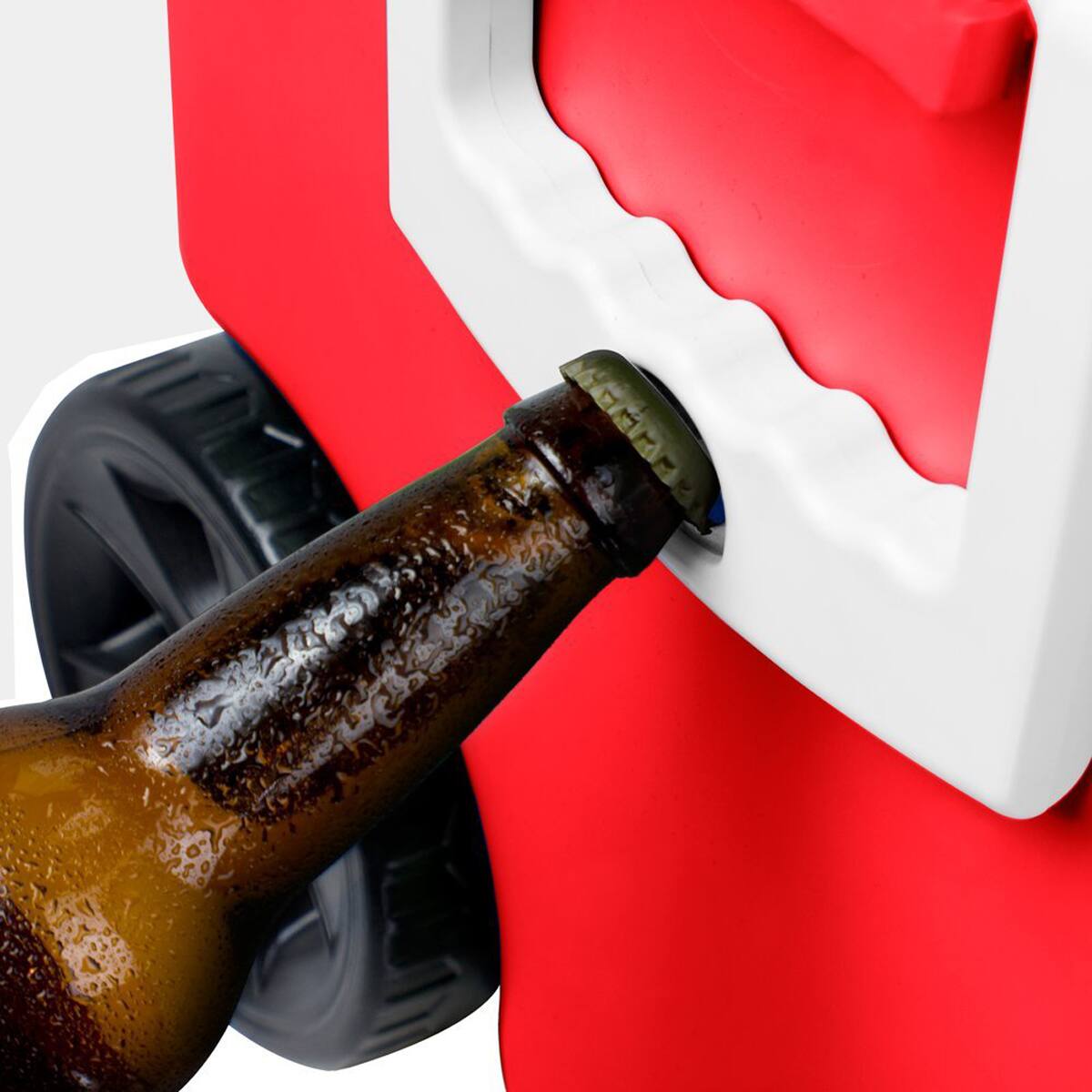 Alt View 6. Tunes2Go - 40-Quart Wheeled KoolMAX Cooler with Bluetooth Speaker System and  Power Station – The Ultimate Party Companion! - Red.