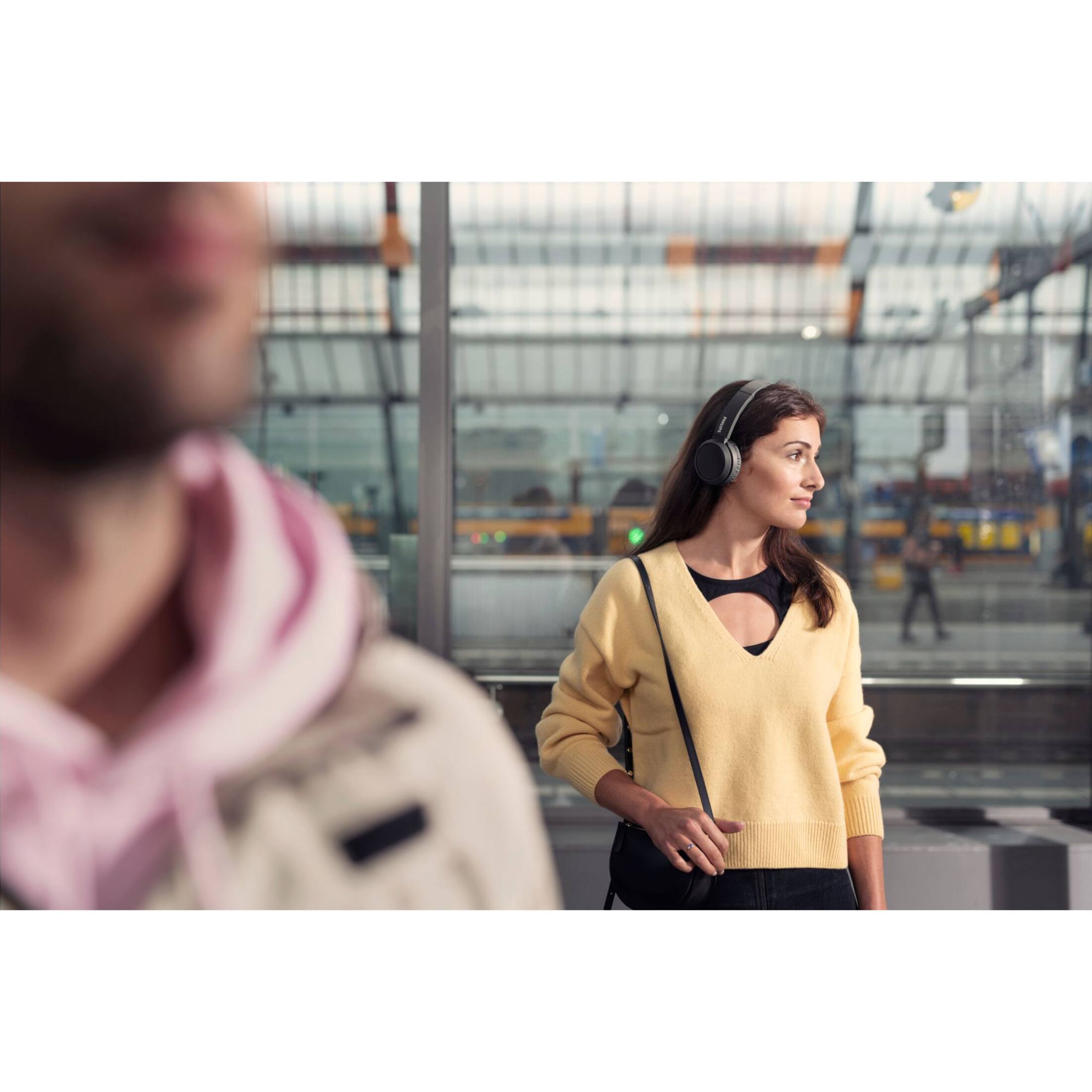 Alt View 40. Philips - TAH4205BK Wireless Over-the-head Headphones - Black.