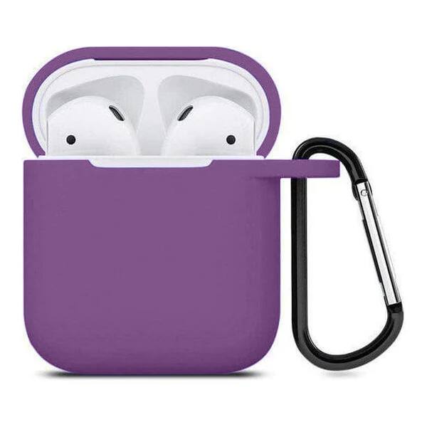 Front. Entronix - Entronix Silicone Case for AirPods 1st and 2nd Generation - Soft-Touch Protection - Purple.