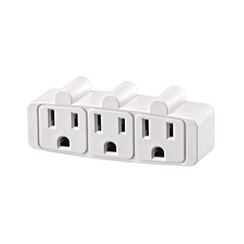 Leviton - Grounded 3 outlets Outlet Adapter 1 pk