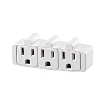 Front. Leviton - Leviton Grounded 3 outlets Outlet Adapter 1 pk.
