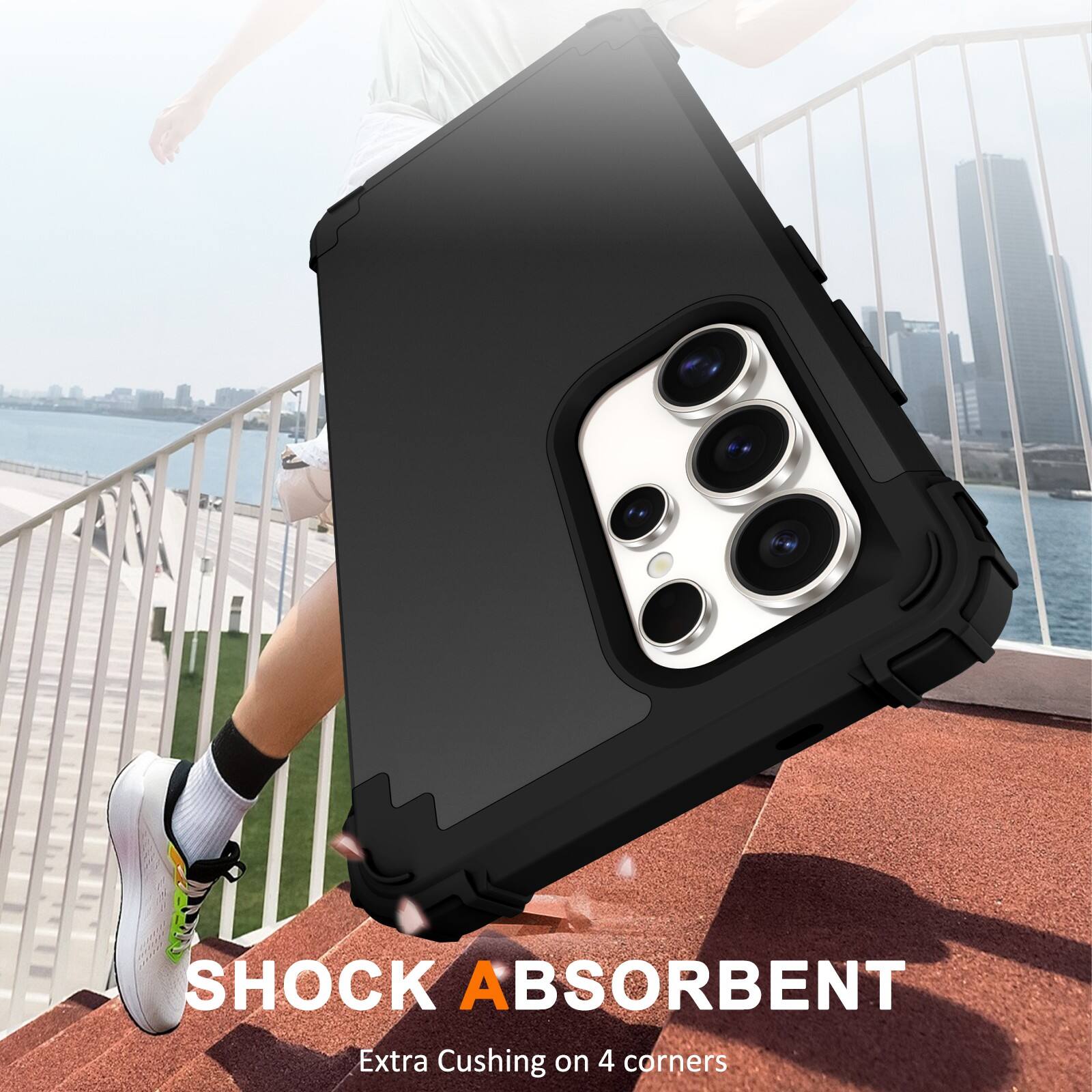 SHOCK ABSORBENT  
Extra Cushing on 4 corners