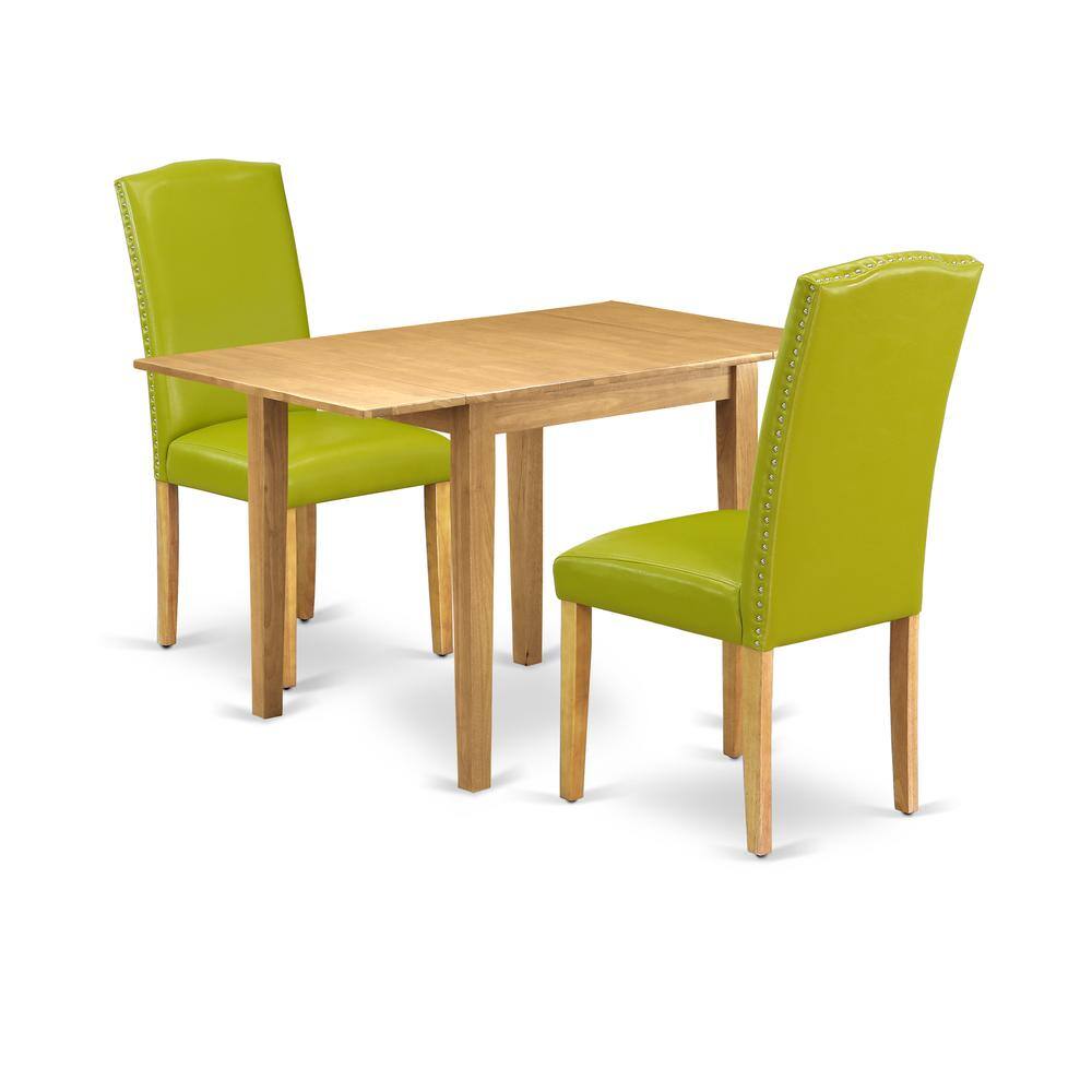 Left. East West Furniture - Dining Room Set Oak - Brown.