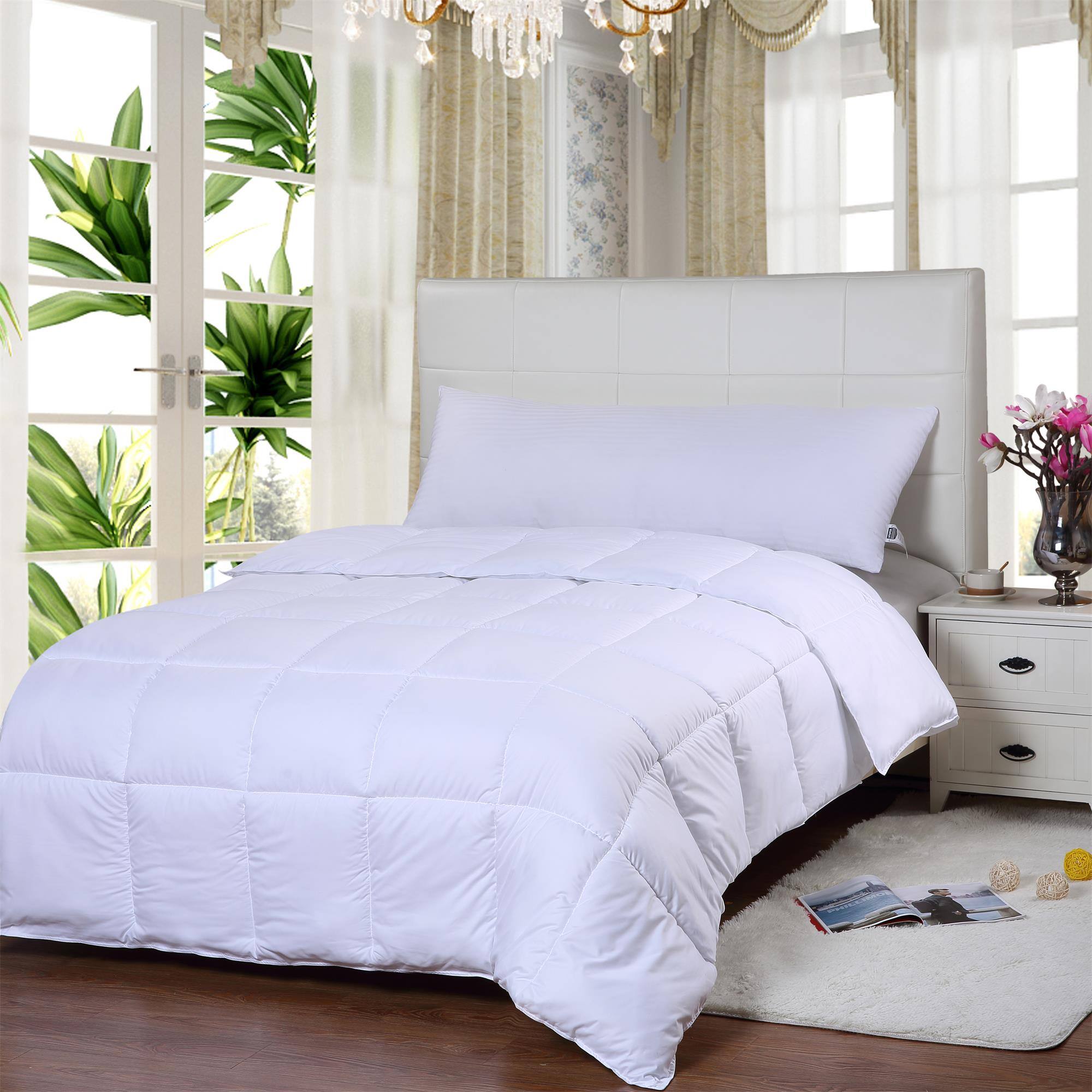 Left. Bibb Home - Bibb Home Goose Down Alternative Comforter - White.