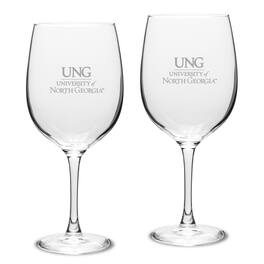 Jardine - North Georgia Nighthawks 19oz. Two-Piece Traditional Red Wine Glass Set - Multicolor