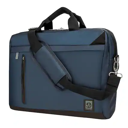 Front. Kitcheniva - Shoulder Messenger Bag For 16" Laptop Navy Blue - Navy Blue.
