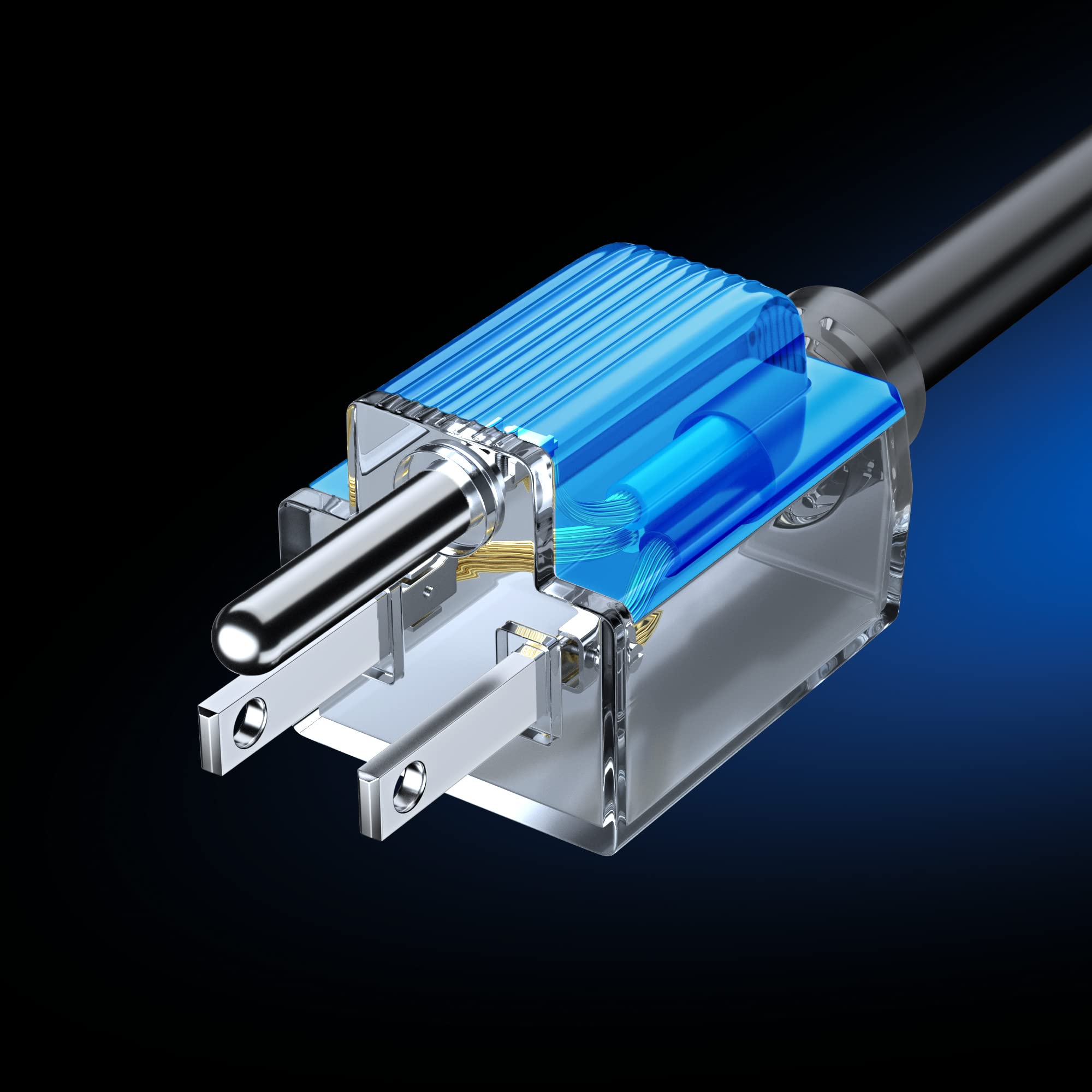 Alt View 2. Maximm - 50 Feet Extension Cord – 16 AWG, 3-Prong Grounded, Lighted End, Heavy Duty Indoor/Outdoor Power Cable, ETL Listed - Black.