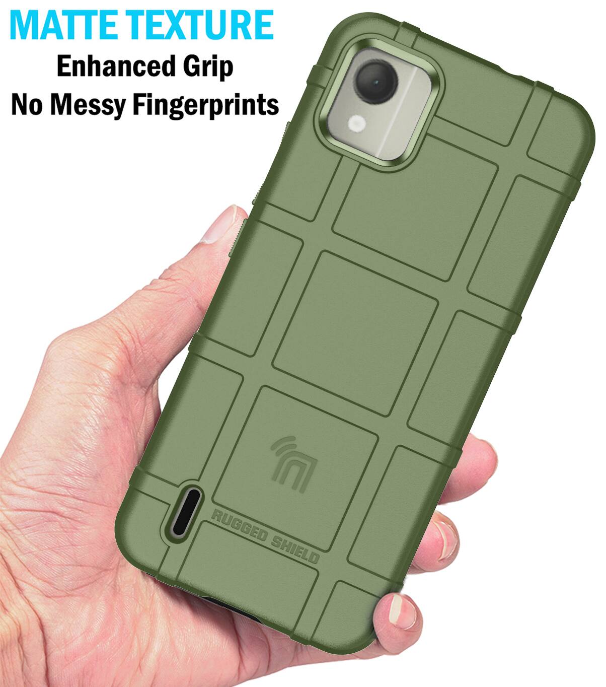 MATTE TEXTURE  
Enhanced Grip  
No Messy Fingerprints  

RUGGED SHIELD