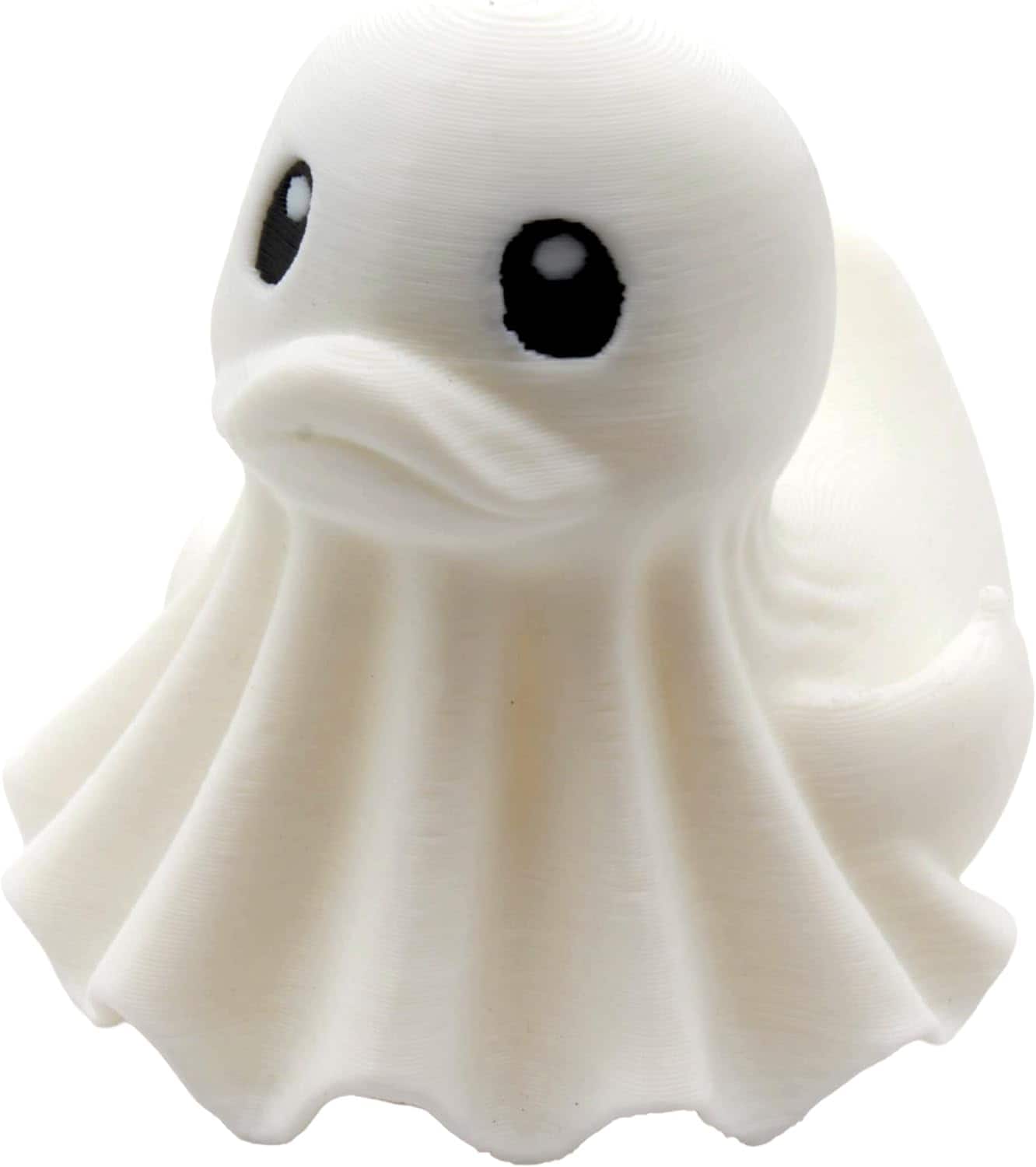 JuzToys - Cute Ghost Duck Figurine, 4x4 Ducking, Fun Car Dashboard Accessory, Spooky Halloween Ducks for Cars by PowerTRC - White