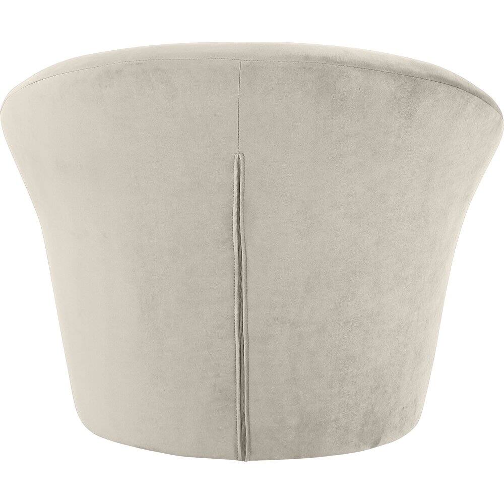 Alt View 4. Meridian Furniture - Tristan Cream Velvet Accent Chair - Beige.