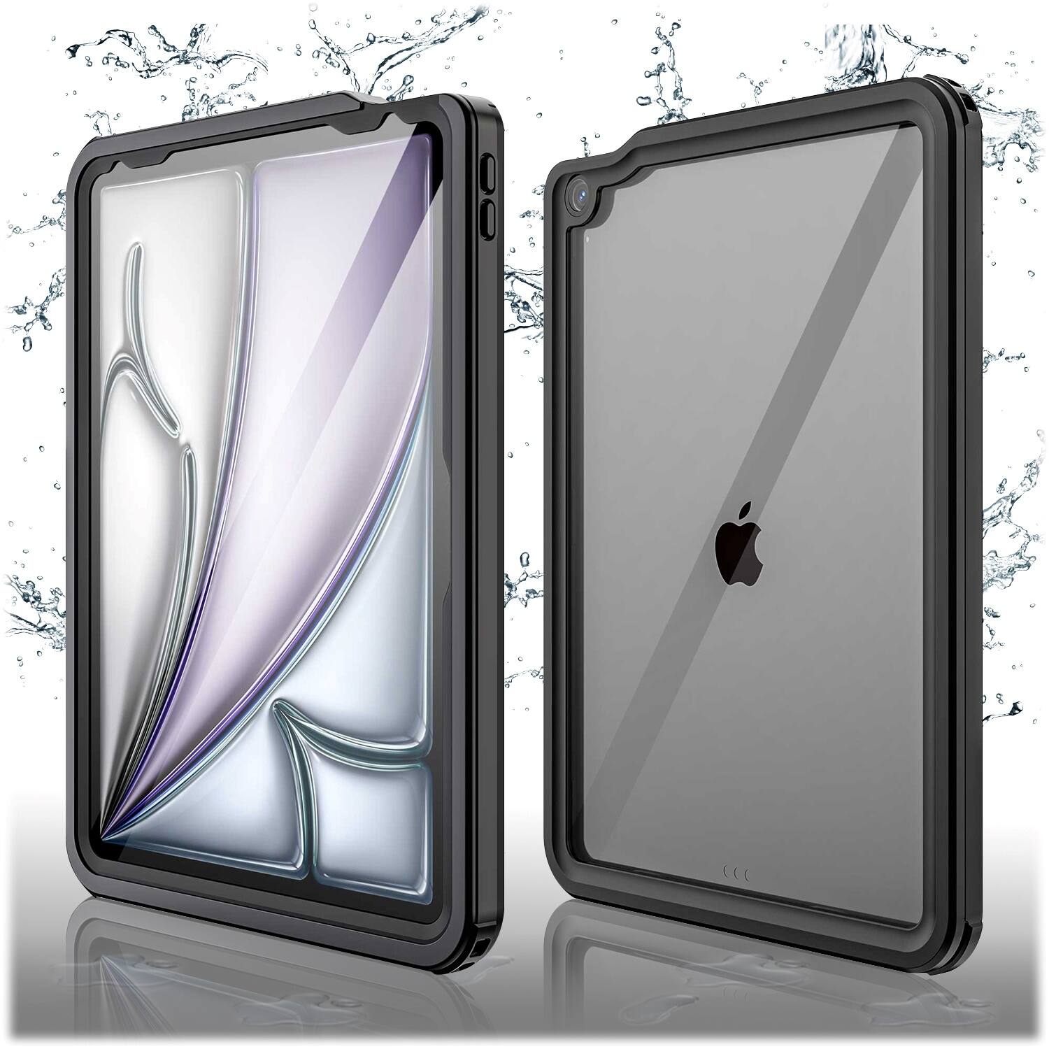 Alt View 13. SaharaCase - Oasis Series Water-Resistant Case for Apple iPad Air 13" M3/M2  - Clear/Black.