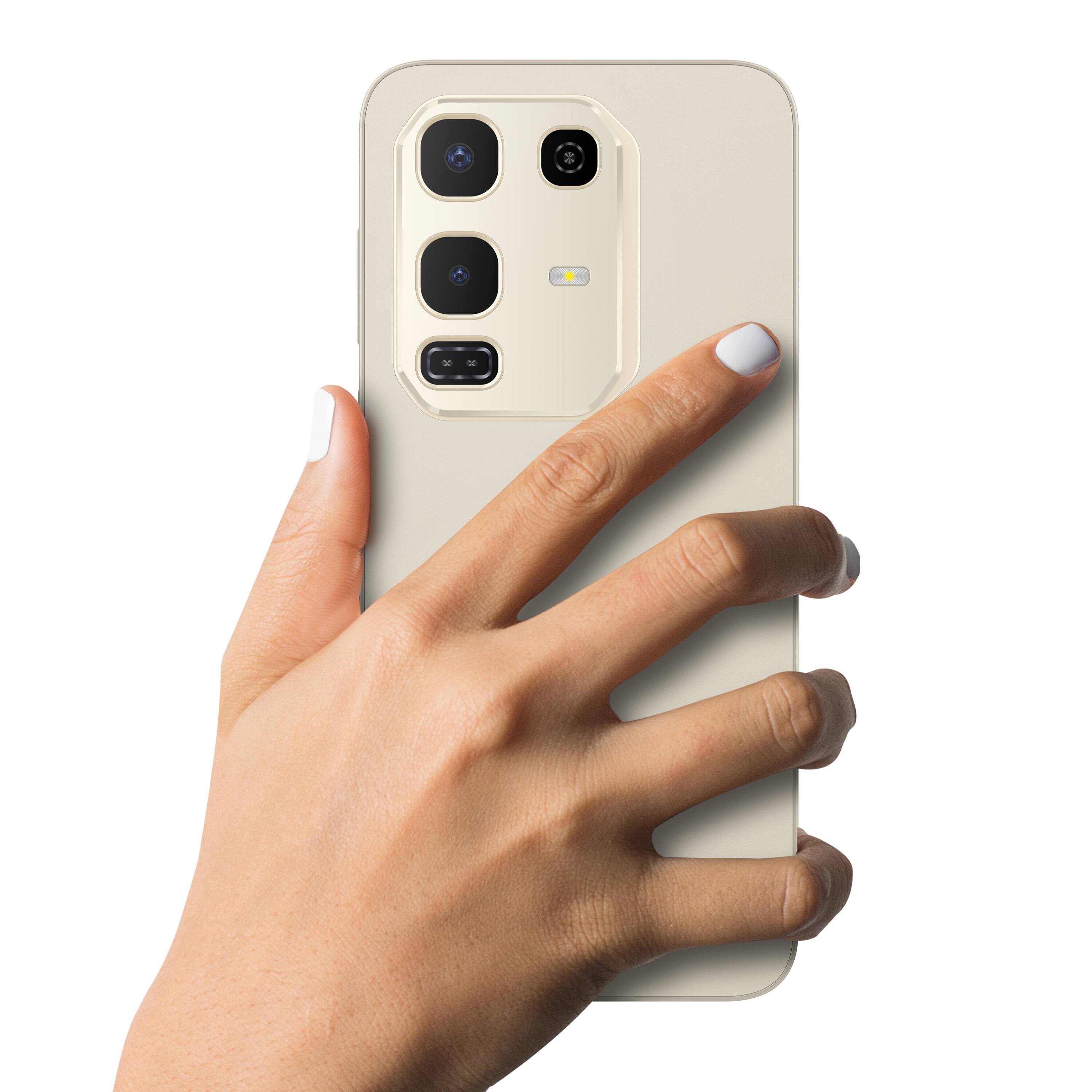 Alt View 3. BLU - BLU G45 128GB (Unlocked) - Cream.