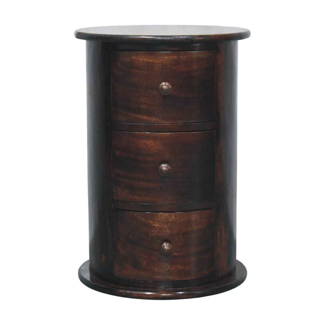 Artisan Furniture - Solid Wood California Walnut Drum 3 Drawer Chest - Brown price history on PriceWatchPro