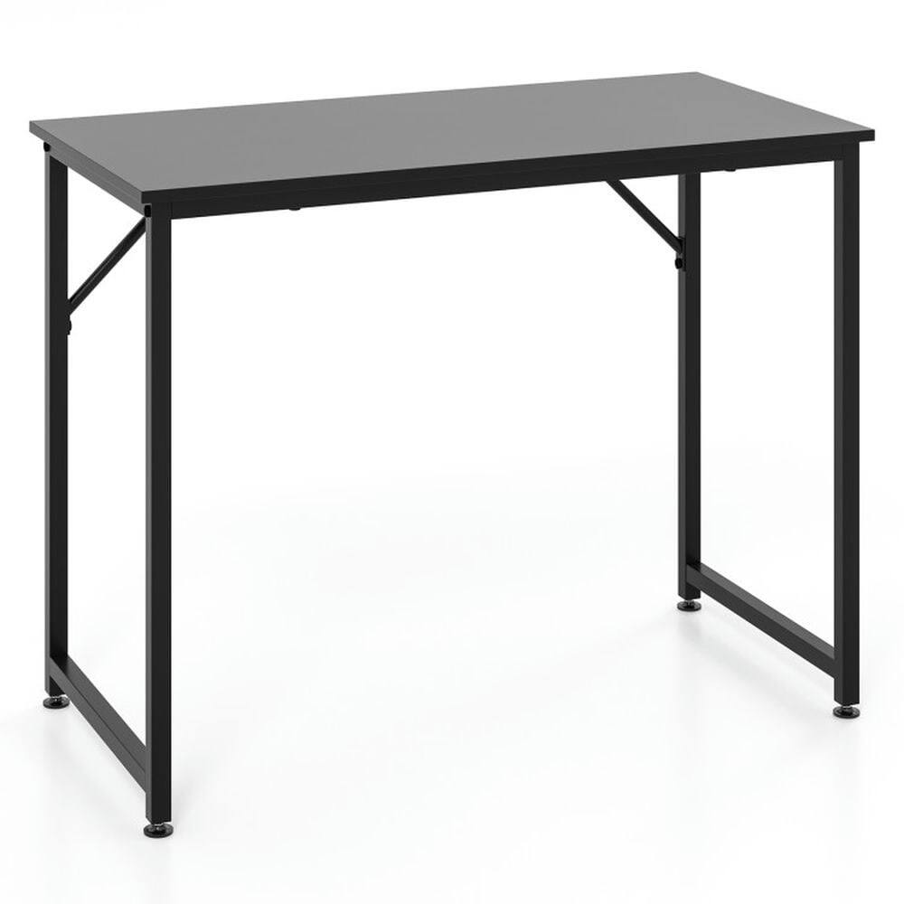 Back. Kadyn - L Shaped Computer Desk and Writing Workstation for Home and Office-Black, Home Office Desks, Gaming Computer Desks - Black.