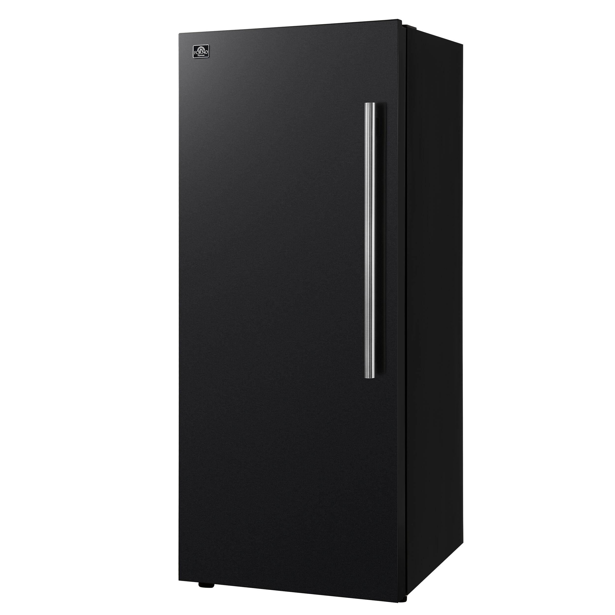 Alt View 4. Forno Appliances - Maderno 13.6 Cu. Ft. Left Swing Upright Convertible Freezer with Antique Brass Handles - Black.