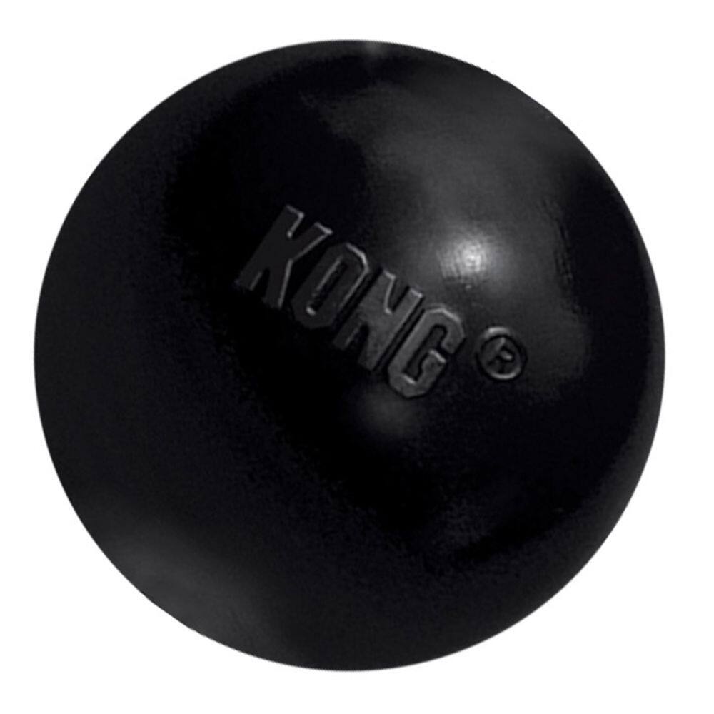 Front. KONG - Kong Extreme Ball Dog Toy in Medium/Large: 30-65 lbs - Black.