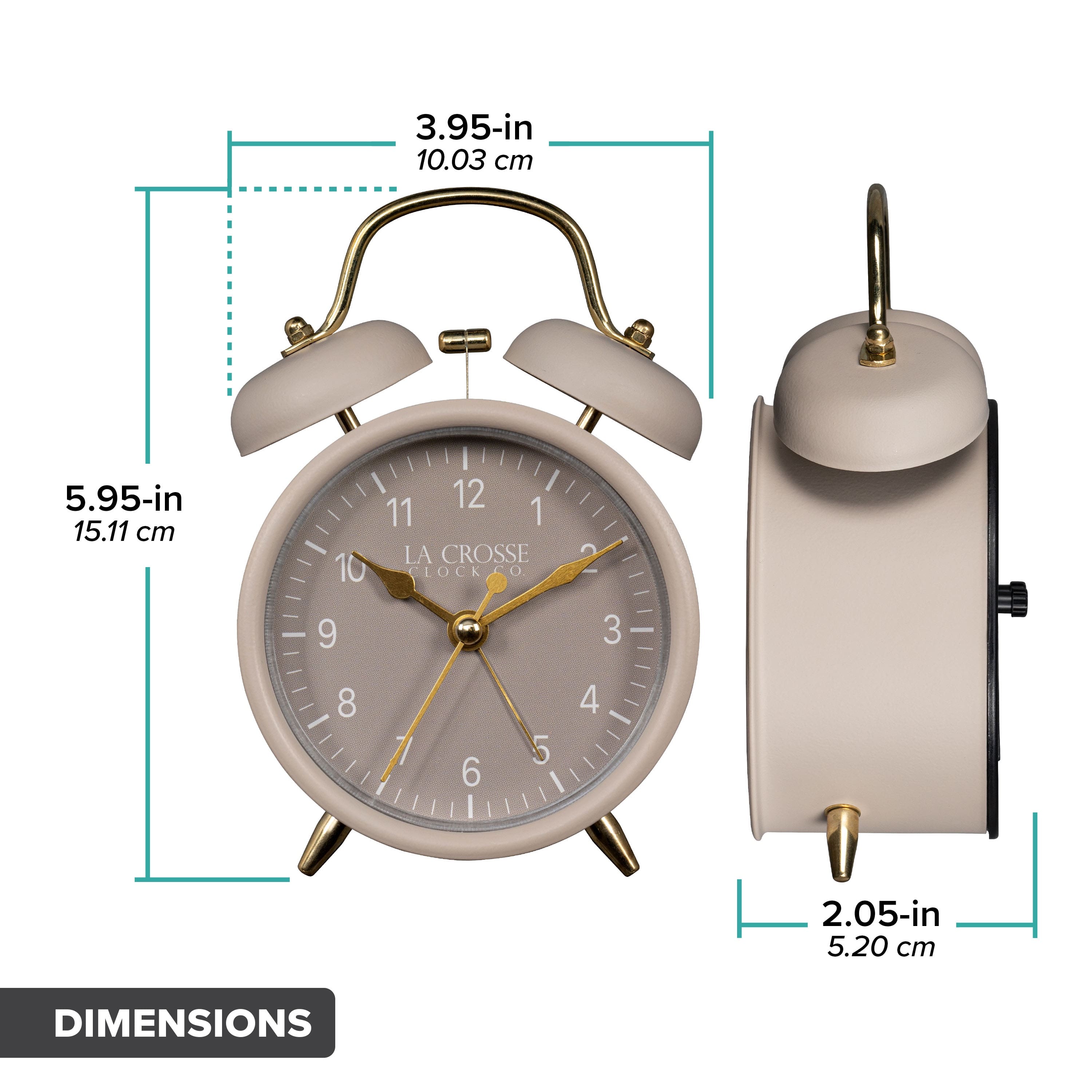 TIME LAUNCHER TL-301 BELL ALARM 時計　動作確認済 La Crosse Clock Co. Twin Bell Silent Sweeping Quartz Analog Alarm