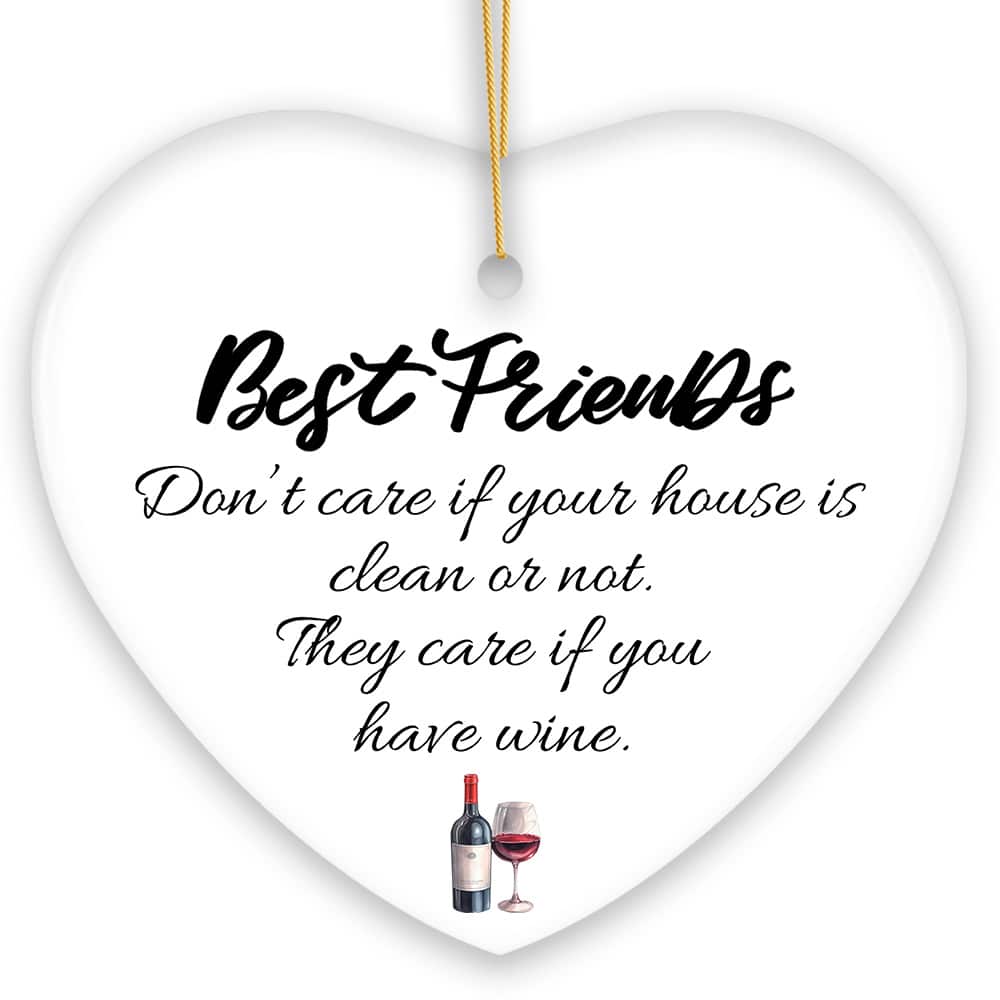 OrnamentallyYou - Best Friends Just Want Your Wine or Beer Ornament Funny Friendship Christmas Gift - Multi-colored