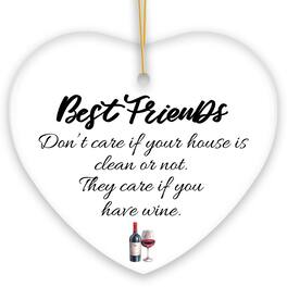 OrnamentallyYou - Best Friends Just Want Your Wine or Beer Ornament Funny Friendship Christmas Gift - Multi-colored