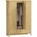 Front. Homcom - Doors Wardrobe Closet with 2 Drawers, Bedroom Armoire with Lockable Drawer - natural.