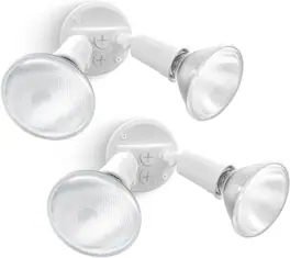 FINEAK - 2 Pack Switch Controlled 300W PAR38 Outdoor Flood Light Fixture (White)