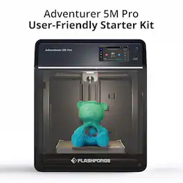 Flashforge - Adventurer 5M Pro 3D Printer, Auto Leveling, 280°C Quick Detachable Nozzle, Dual Filtration, 220×220×220mm - Black