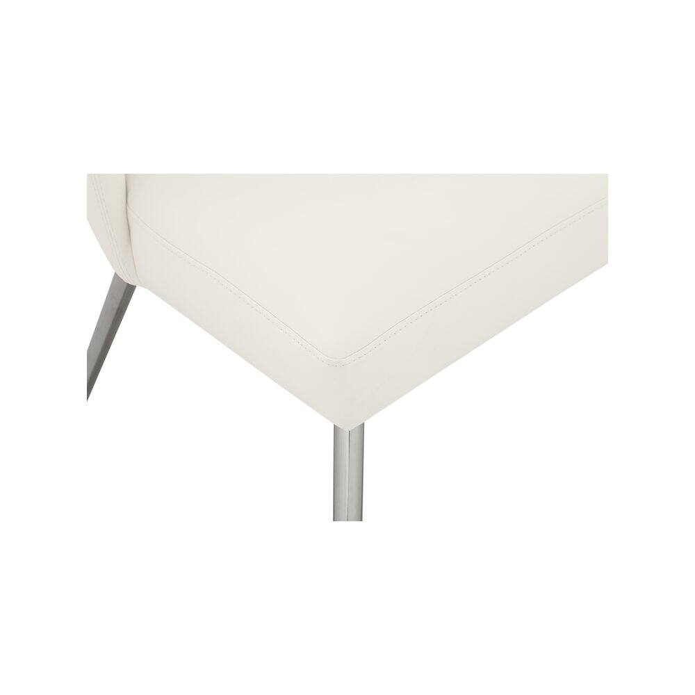 Alt View 4. Meridian Furniture - Logan Cream Vegan Leather Dining Chair, Set of 2 - Beige.