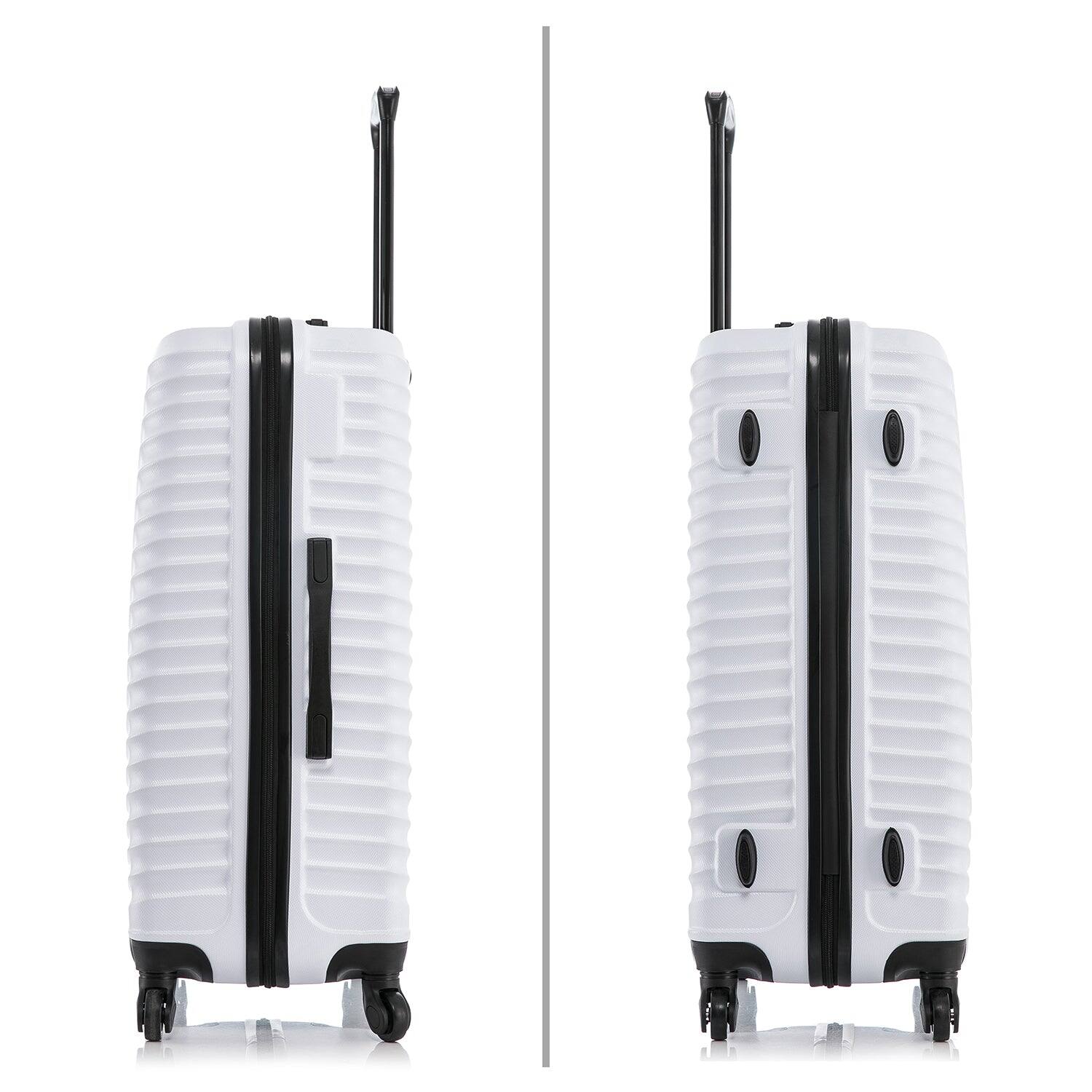 Alt View 2. DUKAP - Adly Lightweight Hardside Spinner 3 Piece Luggage Set  20"/24"/28" - WHITE.