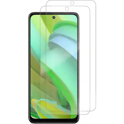 Angle. SaharaCase - ZeroDamage Ultra Strong+ Tempered Glass Screen Protector for Motorola G Power 5G (2023) (2-Pack) - Clear.