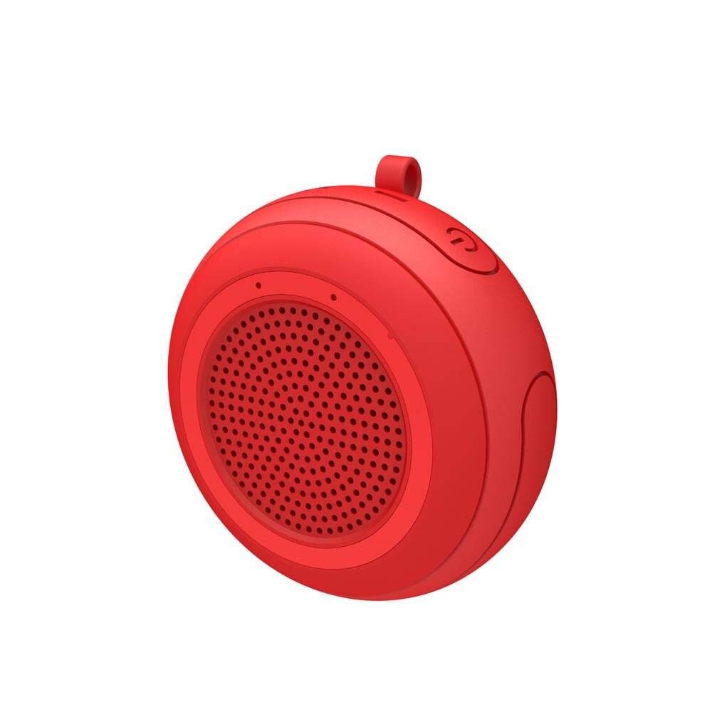 Angle. PRIMEPLUS - T101 Portable Wireless IP67 Waterproof Bluetooth Speaker, Bathing Room Swimming Pool Music Player - Red.