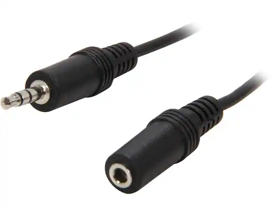 Front. Cables to Go - C2G 40409 3.5mm M/F Stereo Audio Extension Cable, Black (25 feet, 7.62 Meters).