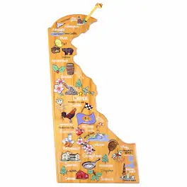 Totally Bamboo - Delaware Cutting Board with Artwork by Fish Kiss