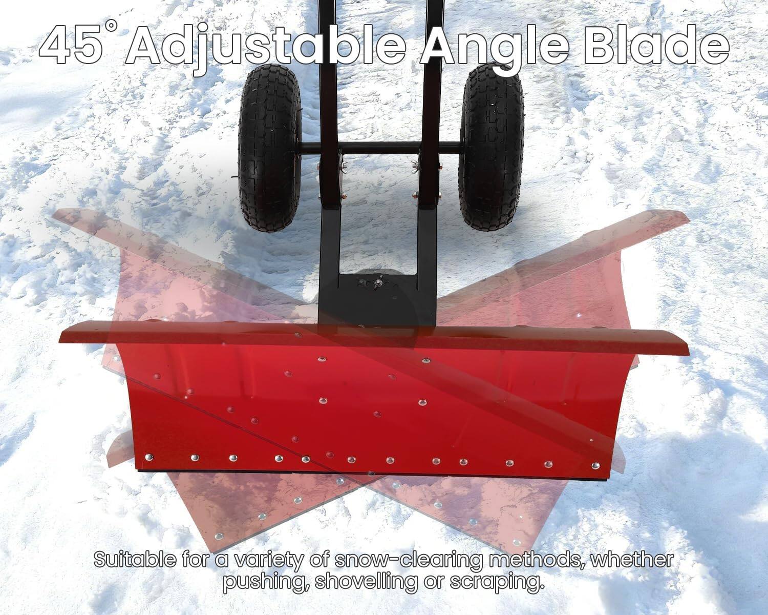 45° Adjustable Angle Blade

Suitable for a variety of snow-clearing methods, whether pushing, shovelling or scraping.