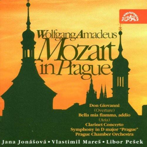 Wolfgang Amadeus Mozart in Prague

Don Giovanni (Overture)  
Bella mia fiamma, addio (Aria)  
Clarinet Concerto  
Symphony in D major "Prague"

Prague Chamber Orchestra  
Jana Jonášová • Vlastimil Mareš • Libor Pešek