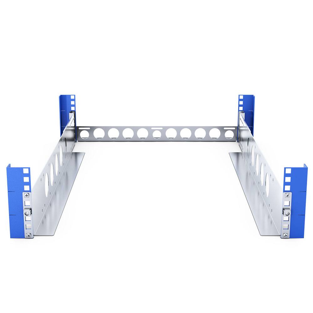 Alt View 10. RackSolutions - RackSolutions 2U Wide Equipment Universal Rail 24in Depth with Wire Bar - Black.