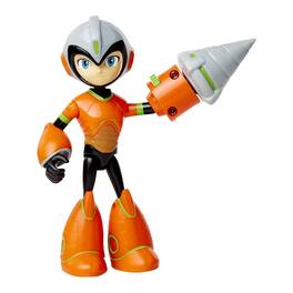 Jakks Pacific - Mega Man Fully Charged 7 Inch Action Figure | Drill Man - Orange