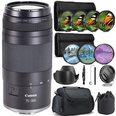 Canon RF 75 300mm f/4 5.6 Zoom Lens Ultimate Photography Bundle Canon RF 75 300mm f/4 5.6 Zoom Lens Ultimate Photography Bundle