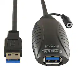 Plugable - USB Extension Cable with Back-Voltage Protection -USB 3.0,Driverless - Black