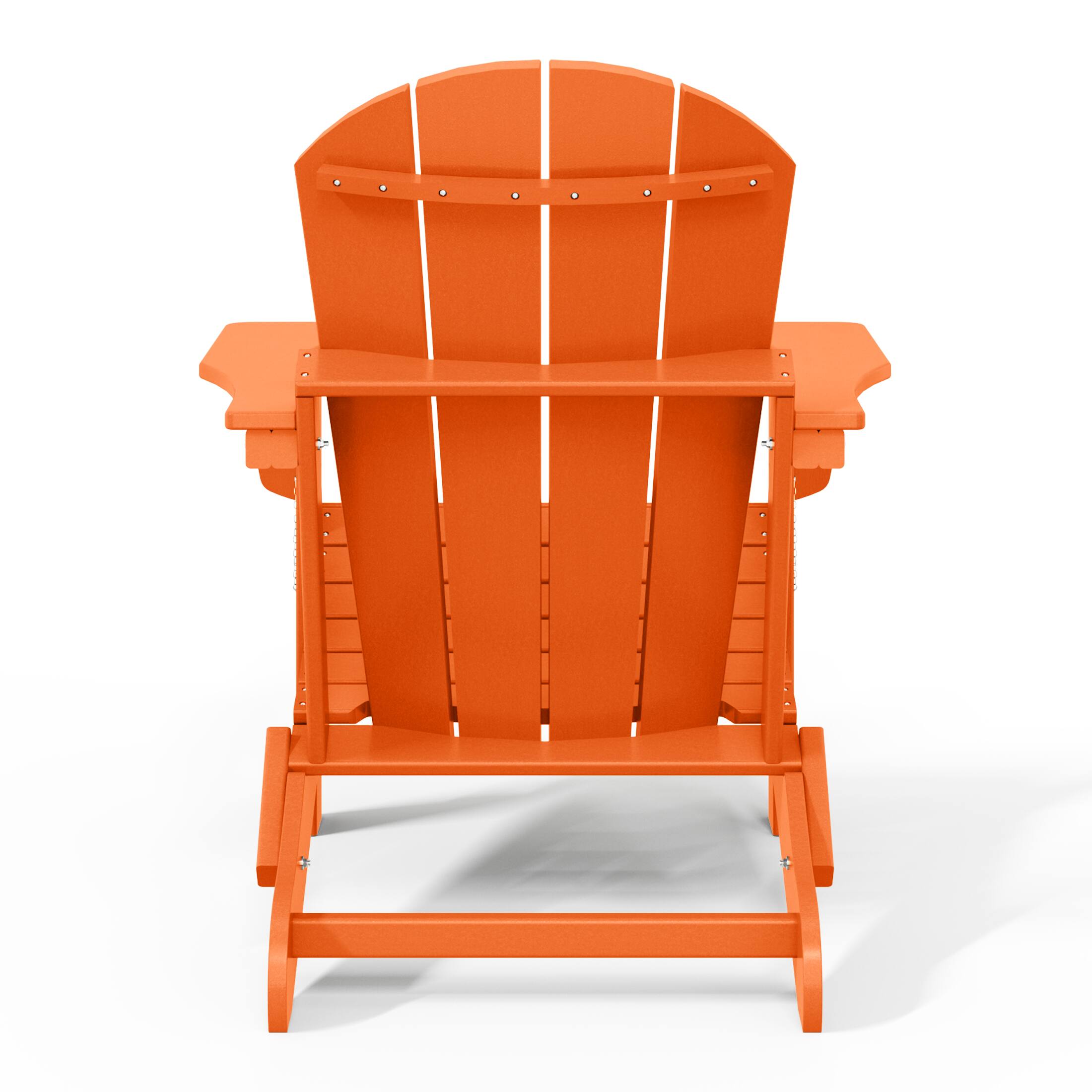 Alt View 2. WestinTrends - WestinTrends Malibu Outdoor HDPE Folding Poly Adirondack Chairs (Set of 2) - Orange.