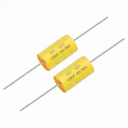 Unique Bargains - 2pcs 0.68uf Frequency Divider Capacitor, 250V Axial Audio Speaker Crossover MKP Film Capacitor - Yellow