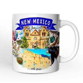 OrnamentallyYou - Artistic New Mexico State Themes and Landmarks Mug - White