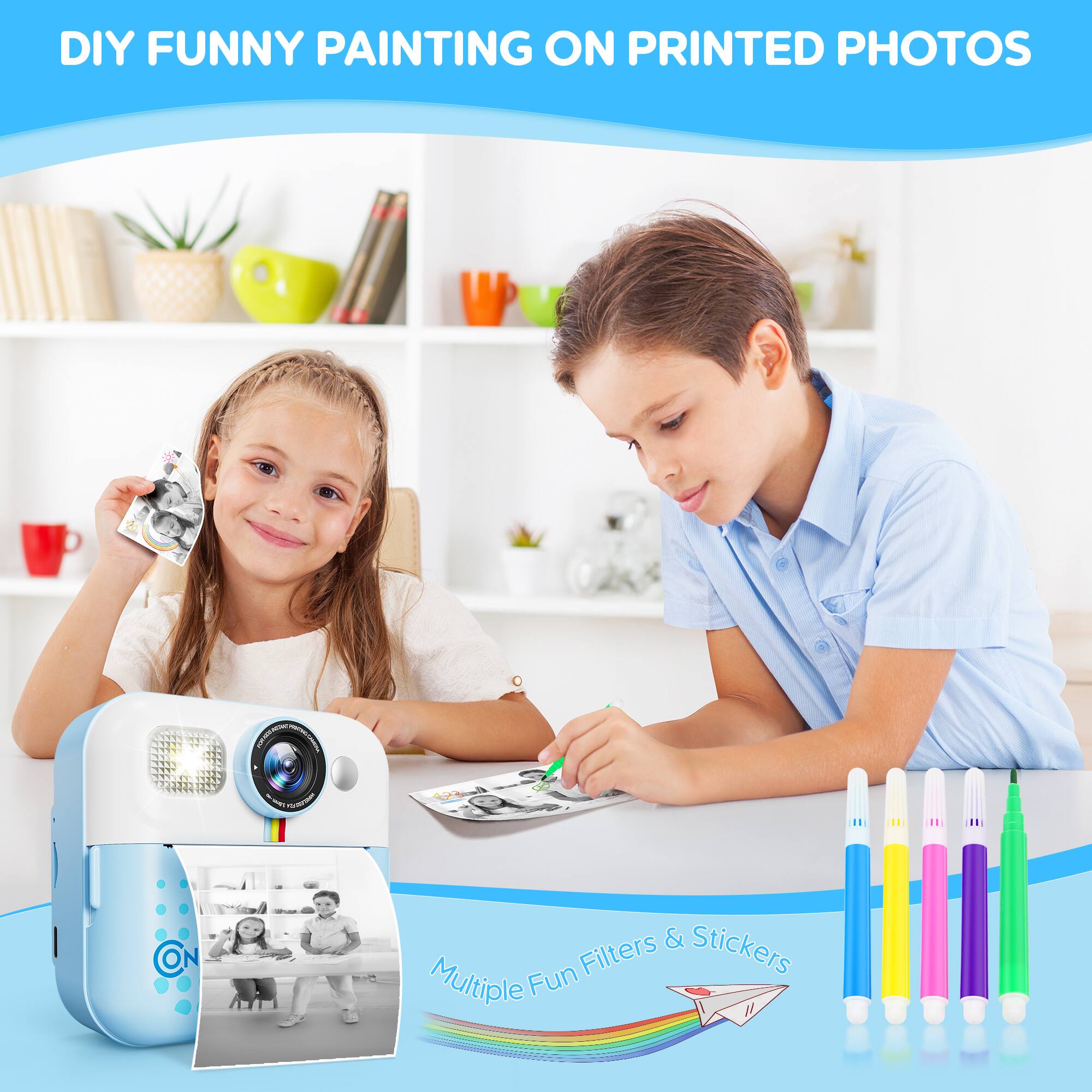 DIY FUNNY PAINTING ON PRINTED PHOTOS - Multiple Fun Filters & Stickers