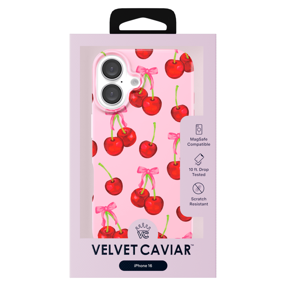 MagSafe Compatible  
10 ft. Drop Tested  
Scratch Resistant  
VC VELVET CAVIAR  
iPhone 16