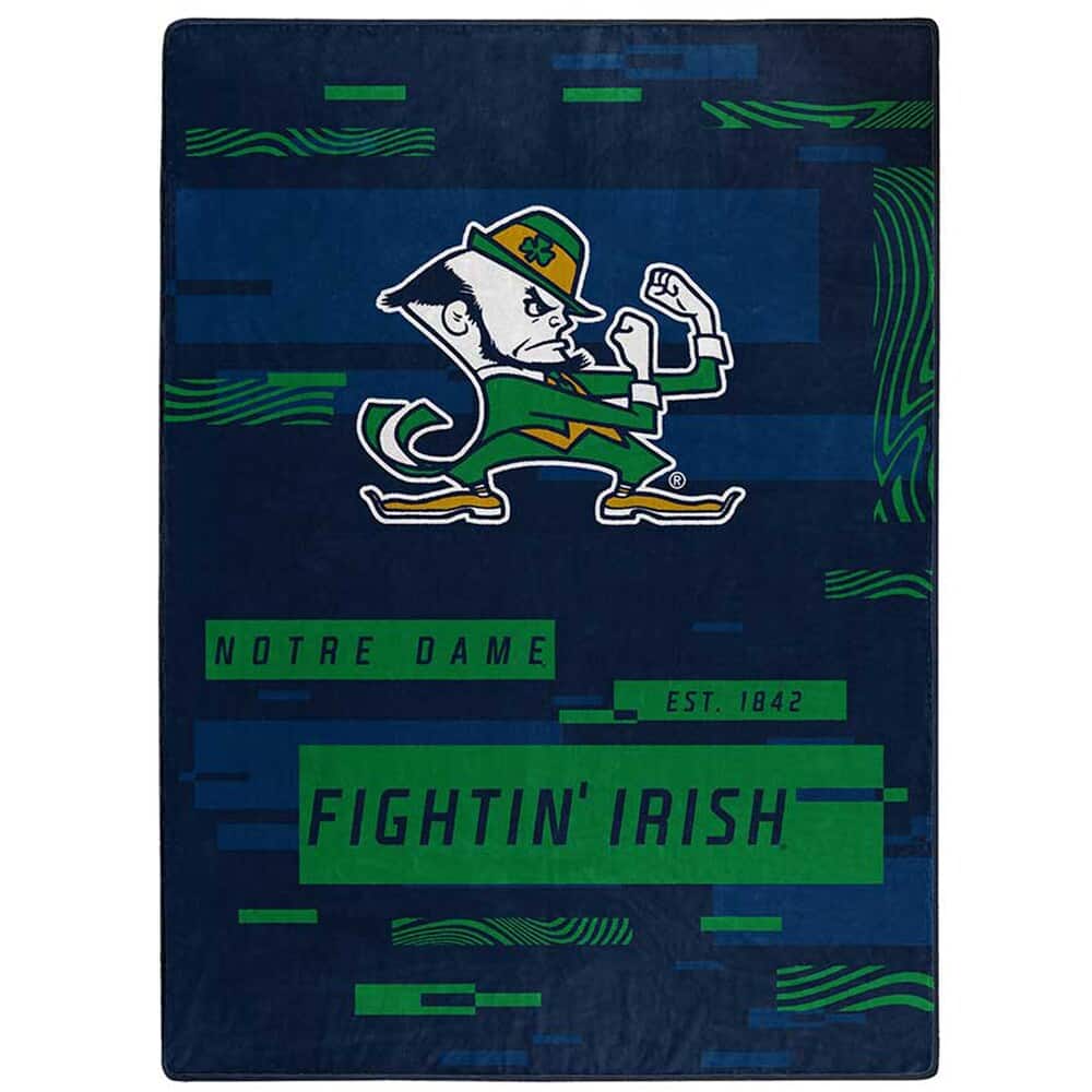 Northwest - Notre Dame Fighting Irish 50" x 60" Digitize Raschel Throw Blanket - Navy