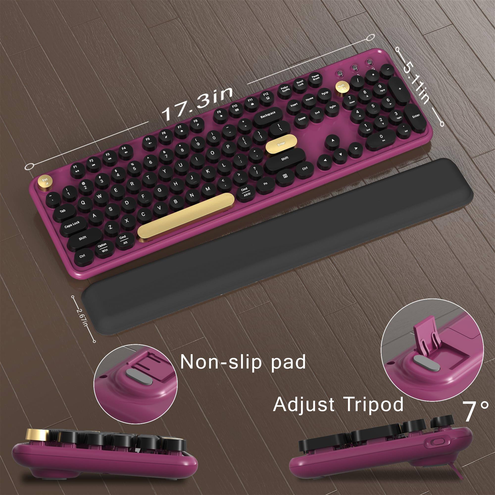 HM 1810 Colorful Wireless Computer And Mouse Combo With Round ...