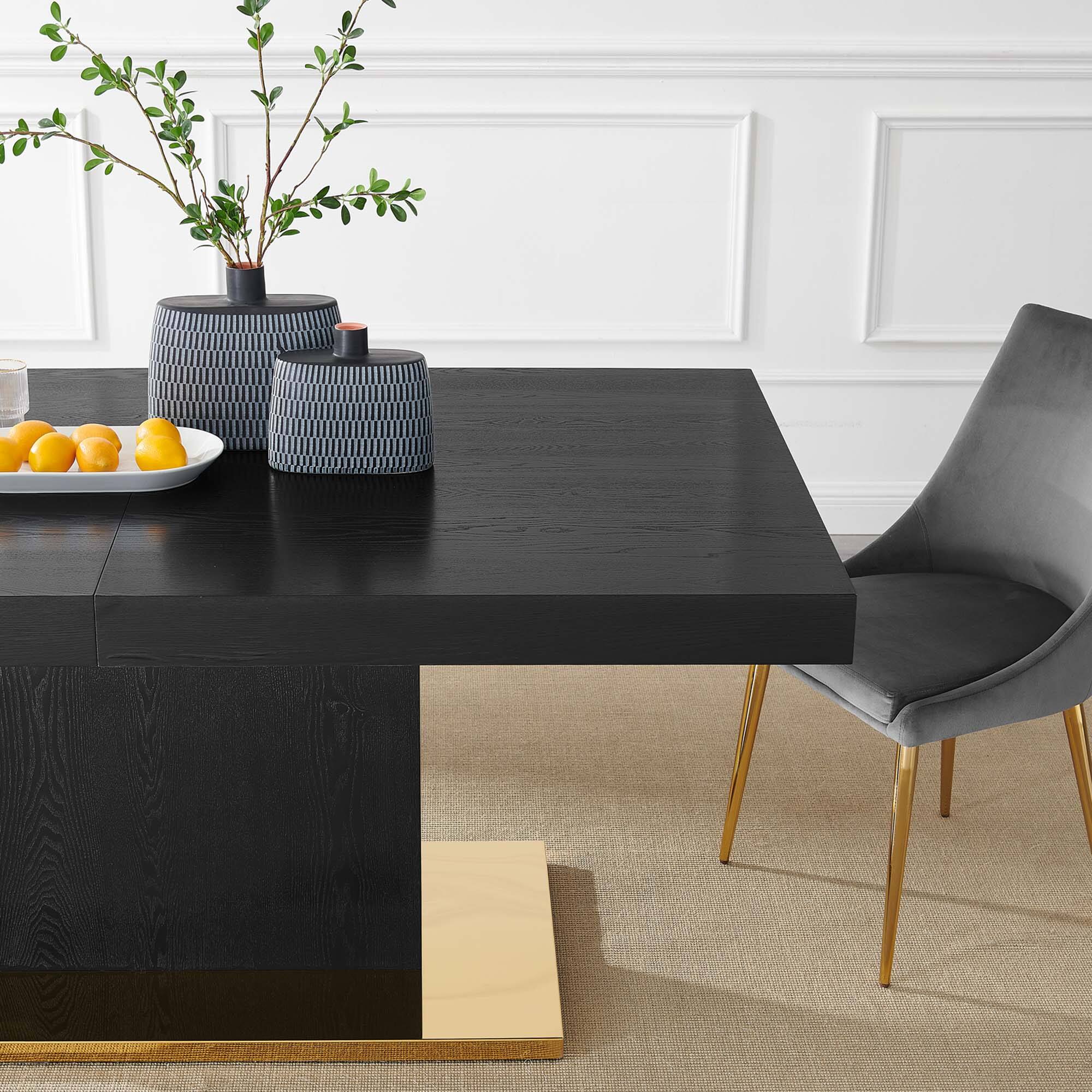 Alt View 10. Modway - Vector Expandable Dining Table by Modway - Black Gold.
